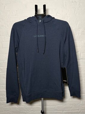 lululemon Men’s Navy Blue City Sweat Pullover Hoodie Logo Sweatshirt